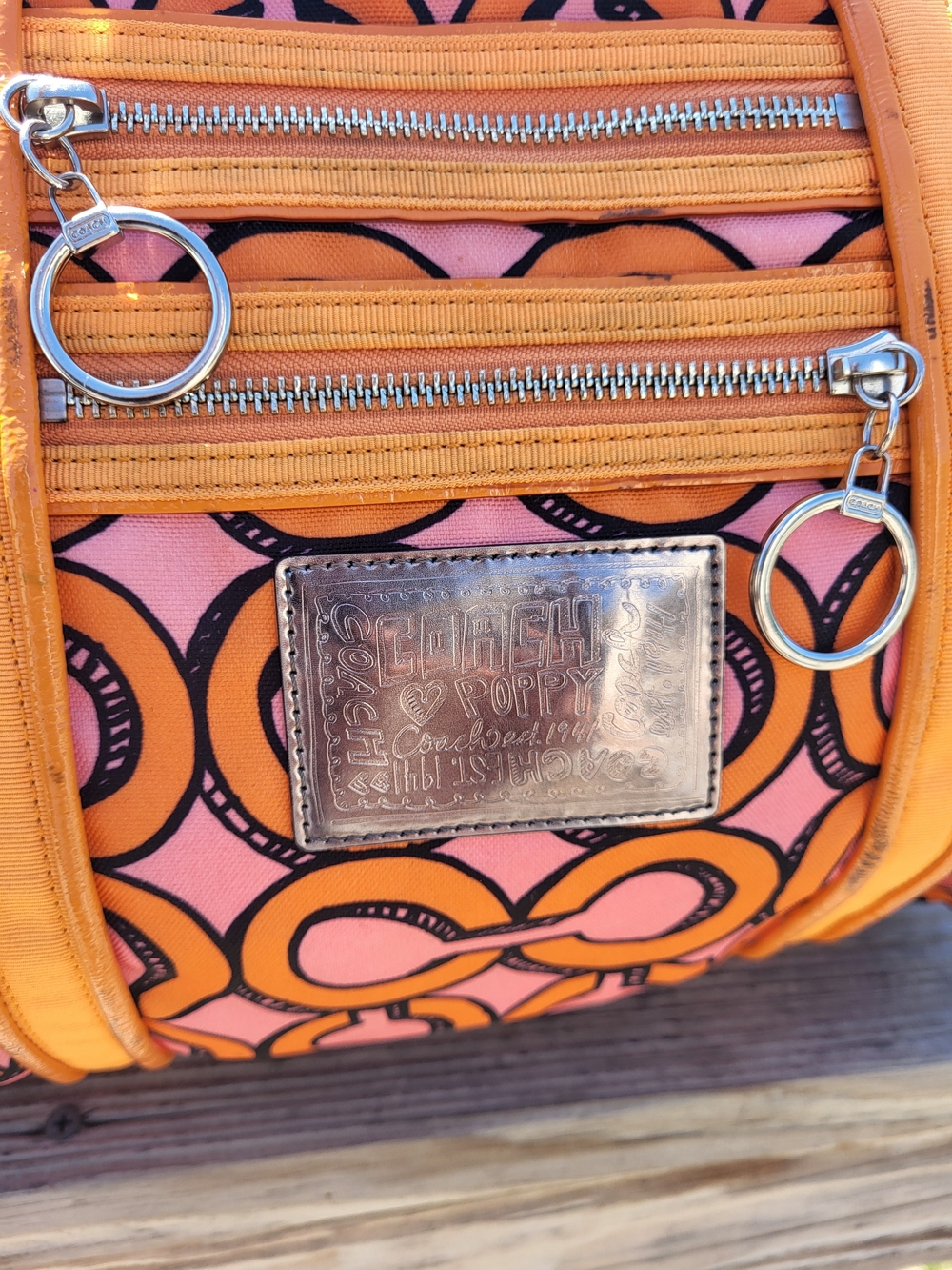 Coach Poppy 3D Optic Glam  Tote - Picture 2 of 9